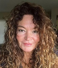 Woman with curly hair