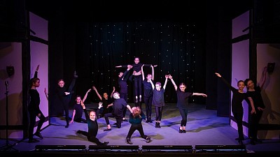 Girls dancing on stage